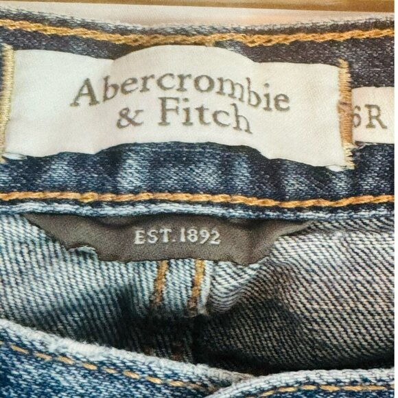 Vintage Abercrombie & Fitch Madison Low Rise Flare Jeans Size 6 Distressed Y2K - Picture 5 of 13